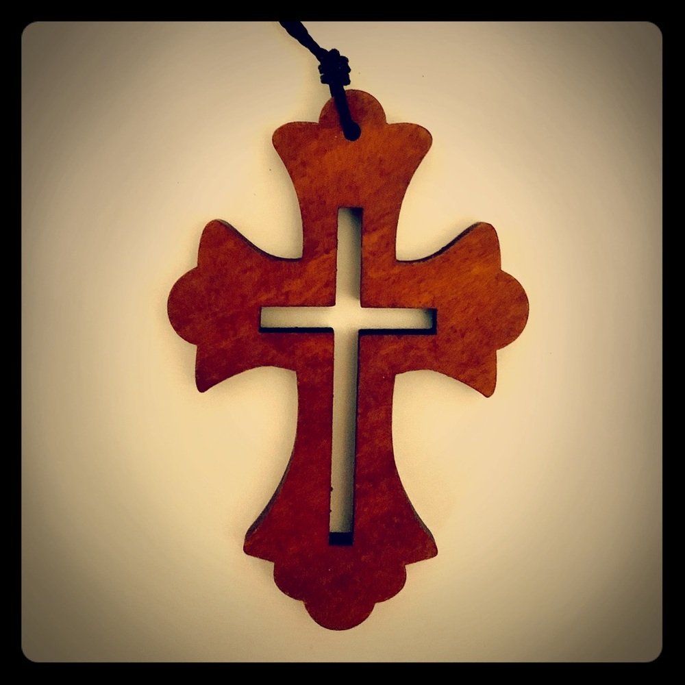 Wooden Cross Necklace